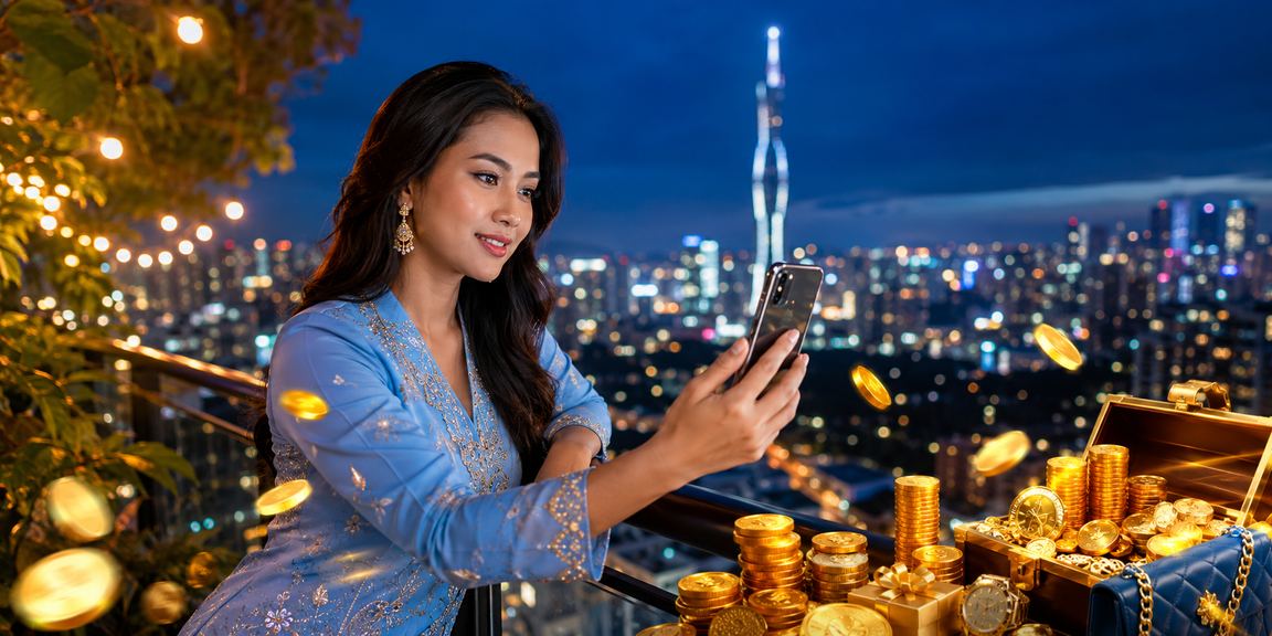Pemain Malaysia bermain roulette kasino dalam talian melalui telefon baju kurung Kuala Lumpur